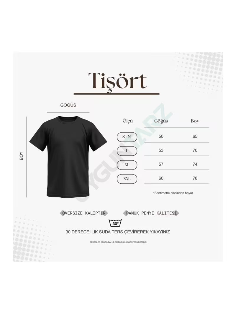 Unisex Mountain Tasarım Basklı Tshirt
