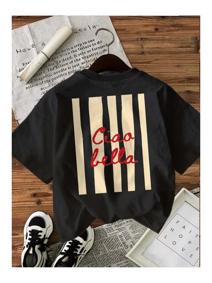 Penye Tişört %100 Pamuk – Unisex Baskılı Streetwear Yazlık Rahat Salaş T-Shirt
