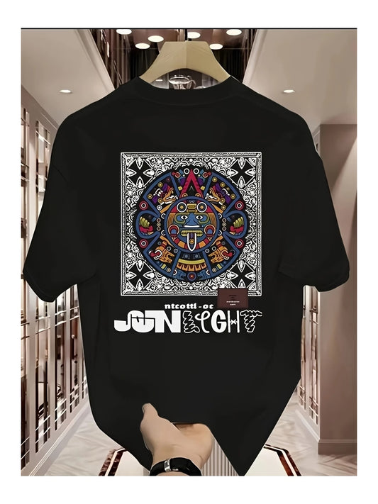 Unisex Kadın/Erkek Oversize Baskılı Pamuklu Bisiklet Yaka Kısa Kollu SİYAH T-shirt