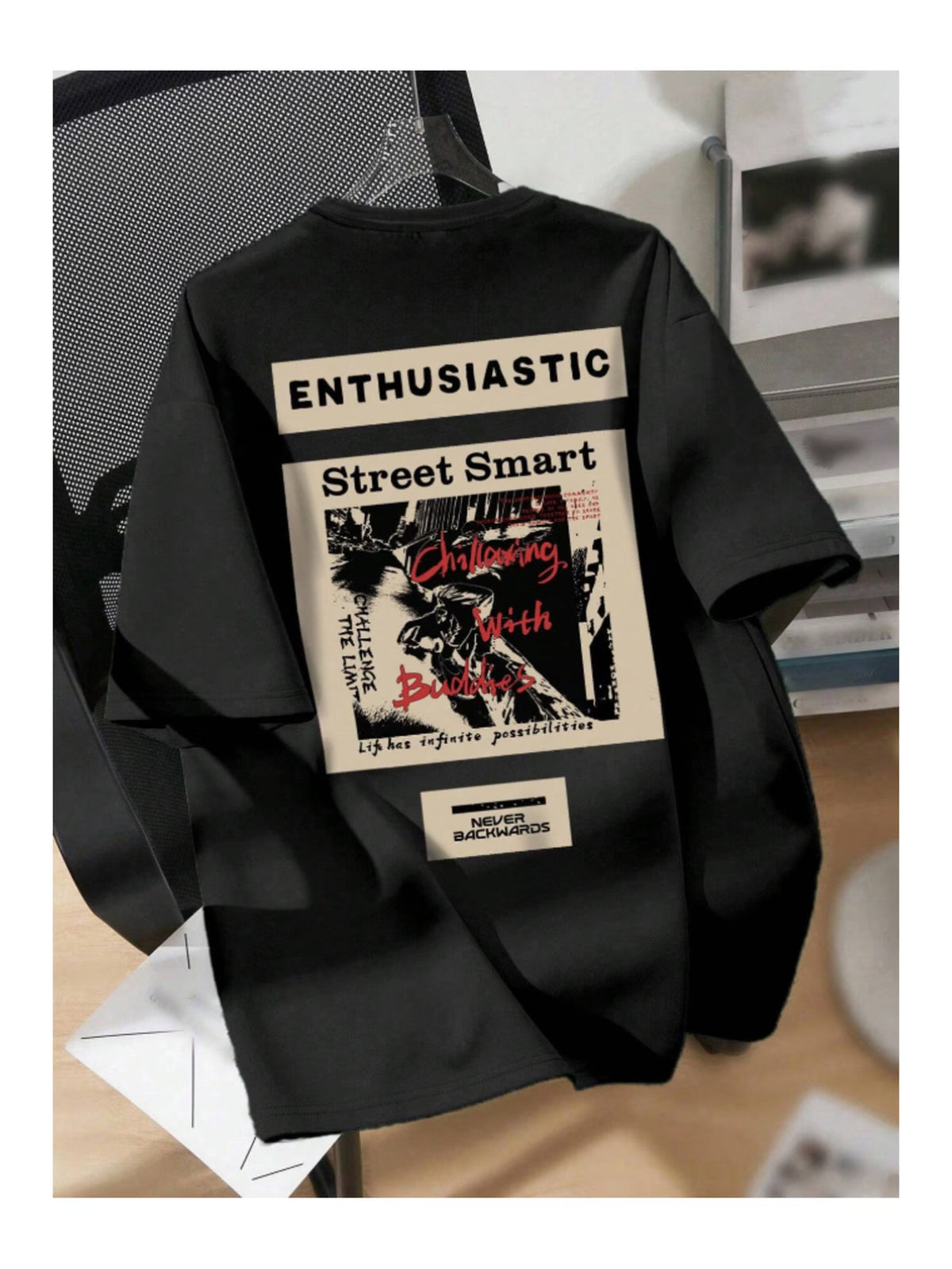 Unisex Erkek/Kadın STREET Özel Baskılı Oversize T-Shirt