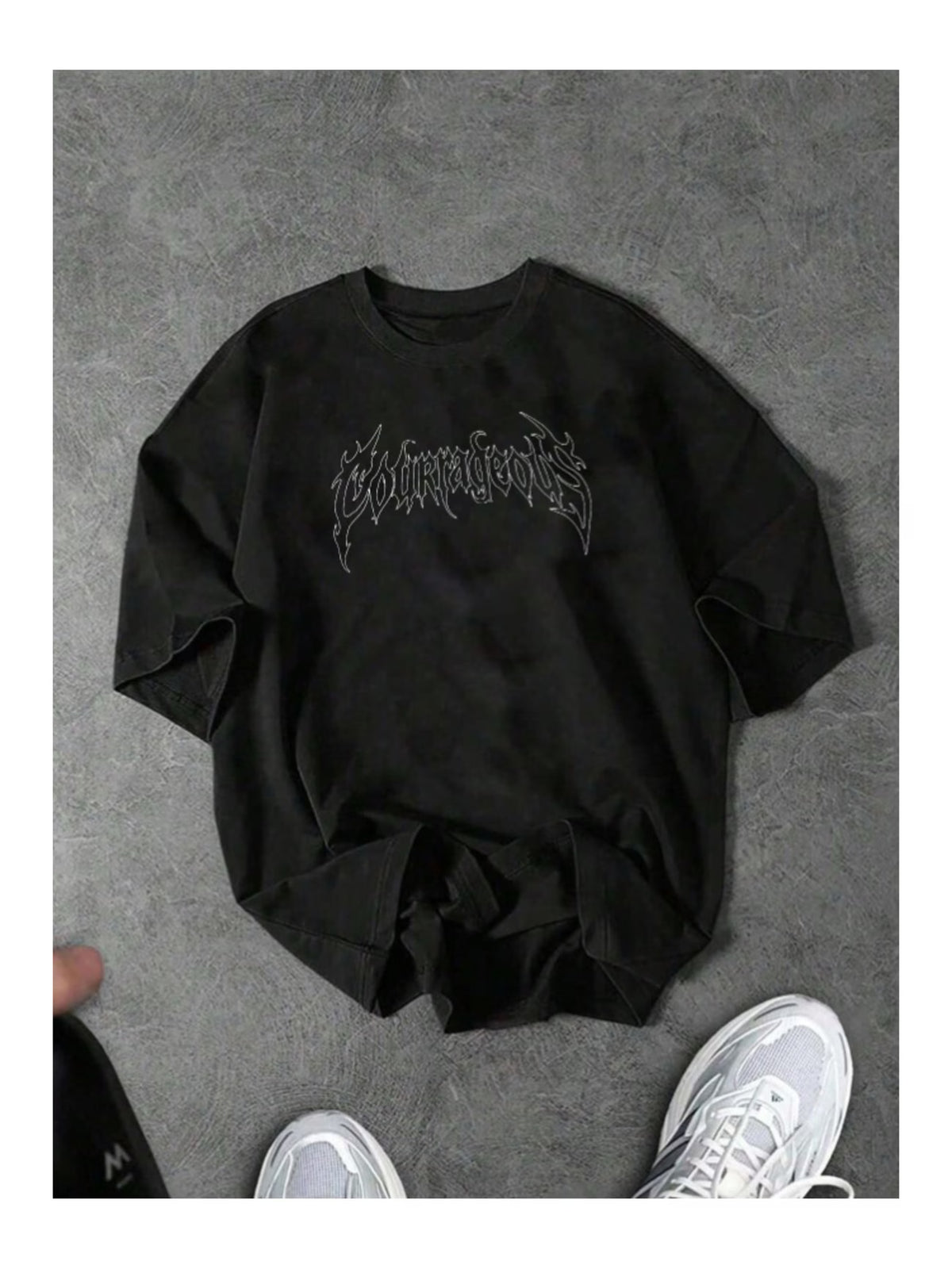 Unisex Erkek/Kadın Cour Özel Baskılı Oversize Penye Bisiklet Yaka T-Shirt