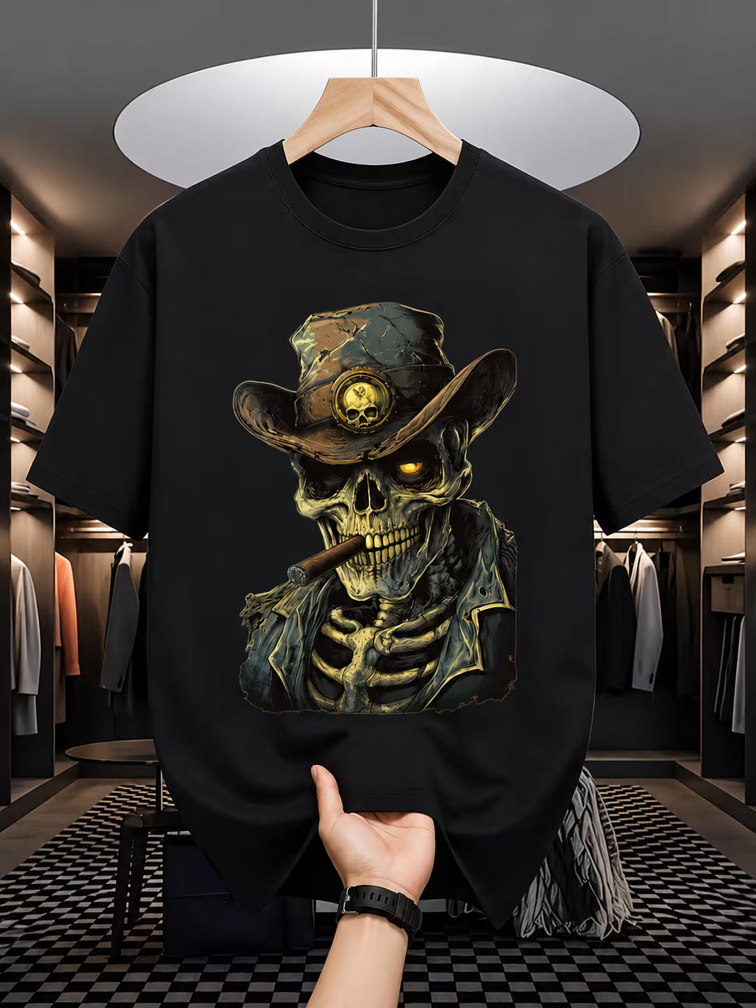 Kadın/Erkek Oversize Baskılı Pamuklu Bisiklet Yaka Kısa Kollu SİYAH T-shirt