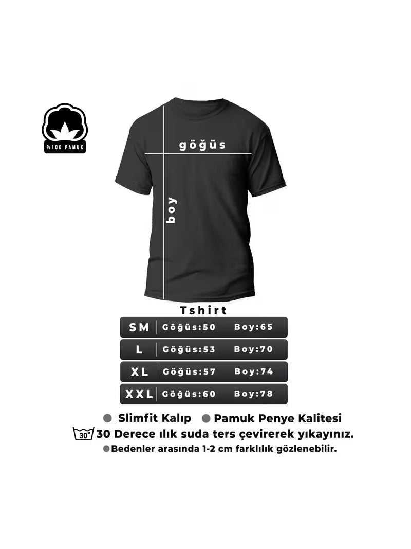 Unisex Dağ Baskılı Oversize Tshirt