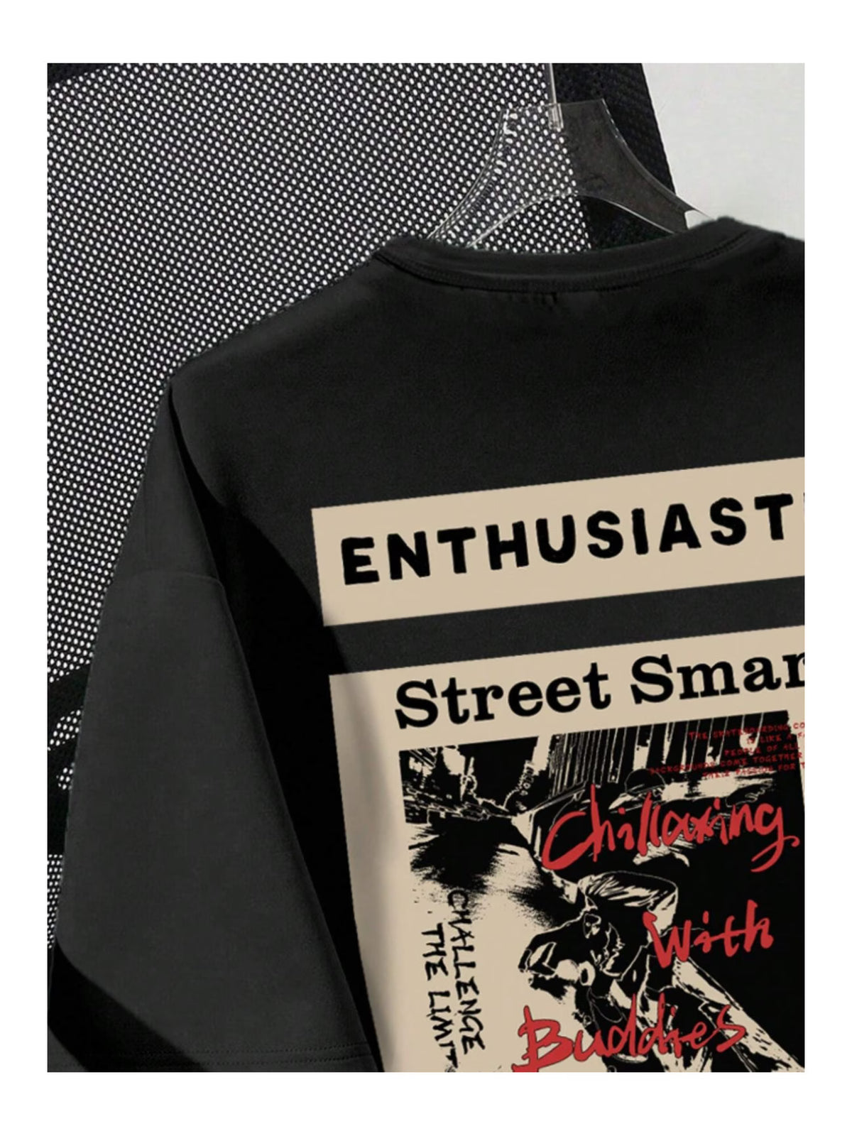 Unisex Erkek/Kadın STREET Özel Baskılı Oversize T-Shirt