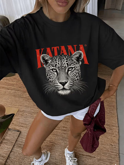 Oversize Penye Kadın Tişört %100 Pamuk – Unisex Baskılı Streetwear Yazlık Rahat Salaş Kadın T-Shirt