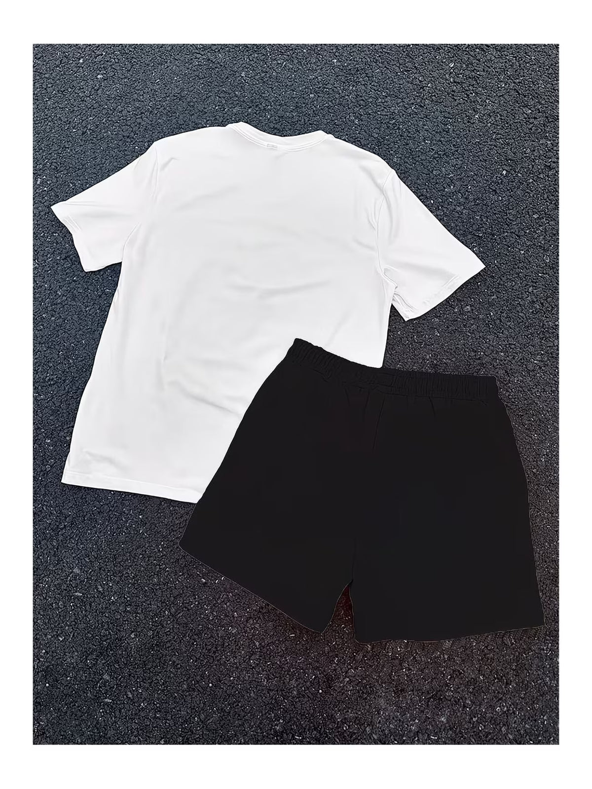 Unisex Poute Smile Baskılı Özel Tasarım Oversize Tshirt Ve Şort Alt - Üst Takım
